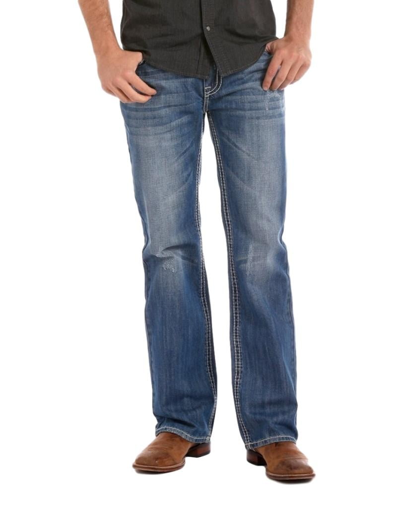 Rock \u0026 Roll Denim Western Jeans Mens 