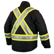 Safety Insulated 5-In-1 Parka,3XL,Black S42621