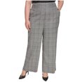 thumbnail image 1 of Calvin Klein Womens Whitney Houndstooth Business Casual Trouser Pants, White, Plus Size, 16W, 1 of 1