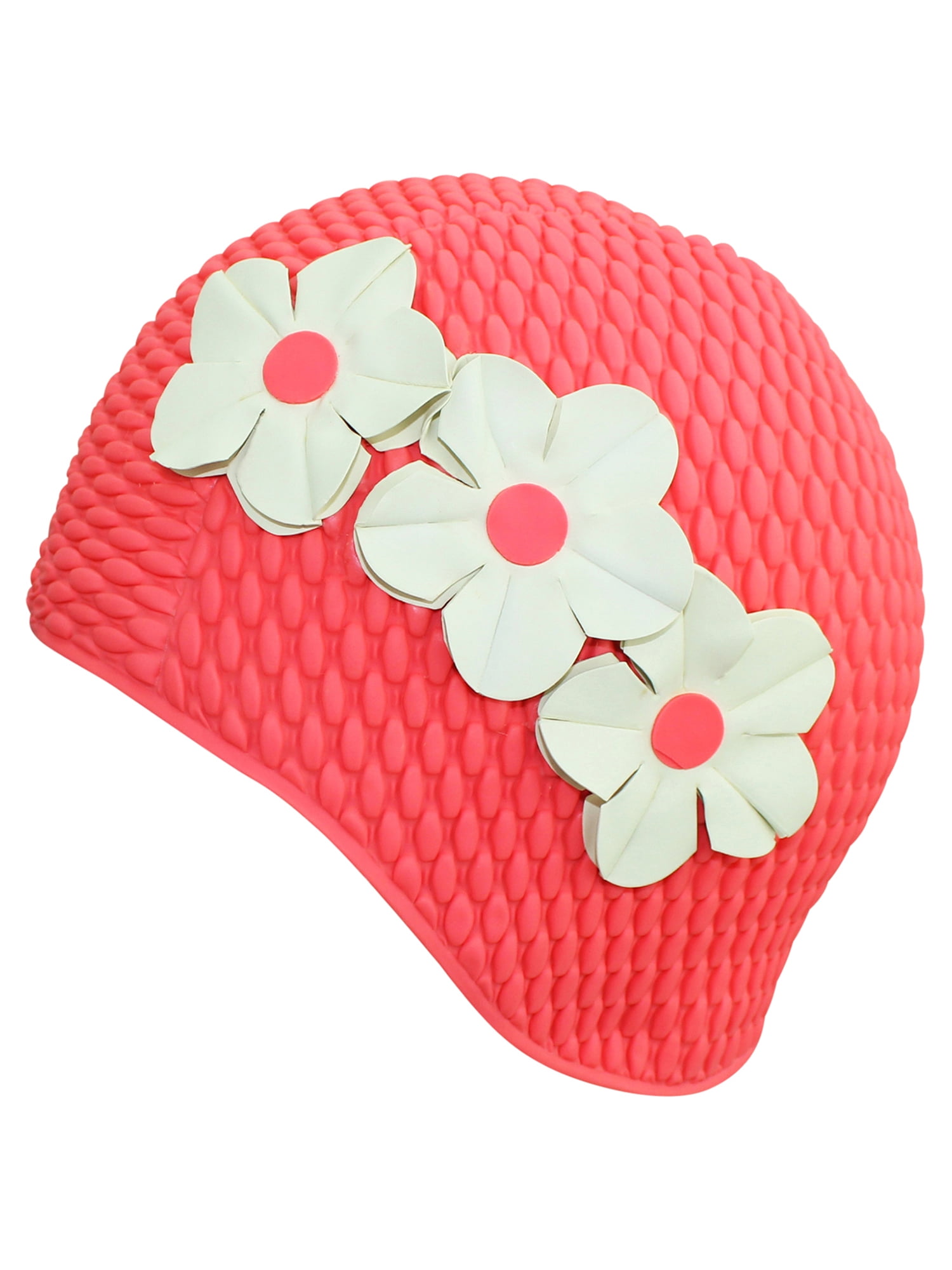 Latex Swim Cap With Flowers