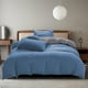 thumbnail image 1 of Juegos de colcha y cubrecama para todas las estaciones: juego de cama de 4 piezas, sábanas lavables de color liso, funda nórdica y fundas de almohada, sábanas de algodón lavado., 1 of 9