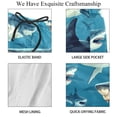 thumbnail image 4 of luoweisi Men's Beach Shorts Quick Dry Swim Trunks with Mesh Lining Shark L, 4 of 5