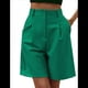 thumbnail image 3 of Pantalones Cortos de Verano para Mujer, con Cintura Elástica, Pierna y Hasta la Rodilla, con Bolsillos, Color Verde M, 3 of 9