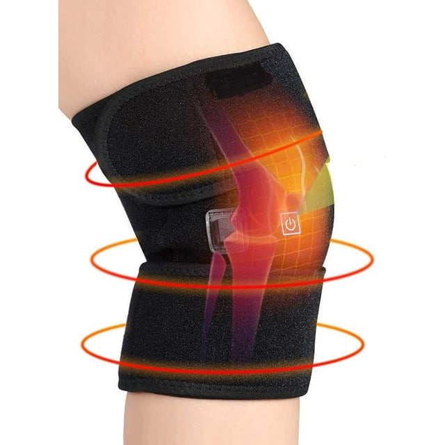 Heated Knee Pads for Arthritis, Heated Knee Massage Wrap Hot Therapy Compress to Warm Joint Relief Pain of Knee Stiff Arthritis Meniscus ,with USB No Batter,SIN