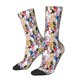 thumbnail image 1 of Balery Colourful Horses Calcetas Largas con Estampado para Hombre y Mujer – Suaves y Transpirables, Talla Única (US 5-11), 1 of 6