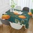 thumbnail image 2 of Yayeee Tablecloths 54" x 54" Rectangle Wrinkle Resistant Party Table Cover, Retro Floral Orange, 2 of 8