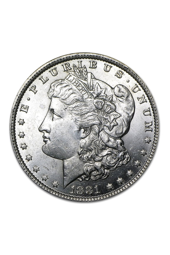 1881 Morgan Dollar $1 Brilliant Uncirculated CC Silver Coin
