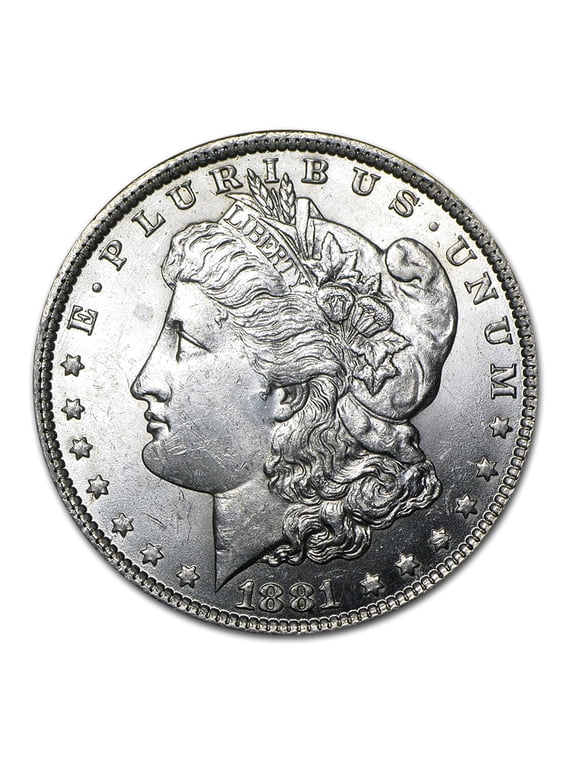 1881 Morgan Dollar $1 Brilliant Uncirculated CC Silver Coin