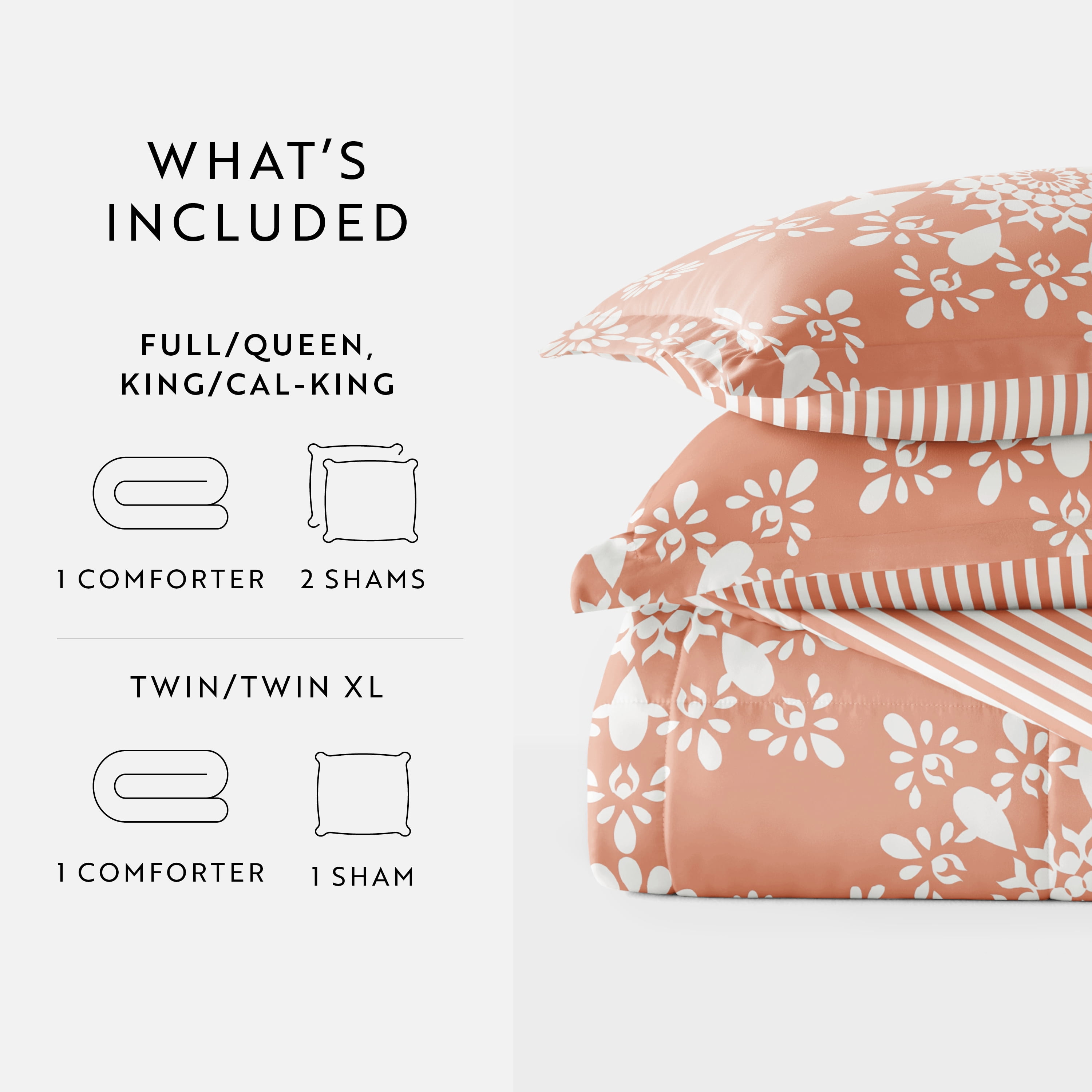 All Season Ultra Soft Comforter Set Lightweight Bedding in Daisy Floral for Full/Queen Size by Comfort Canopy