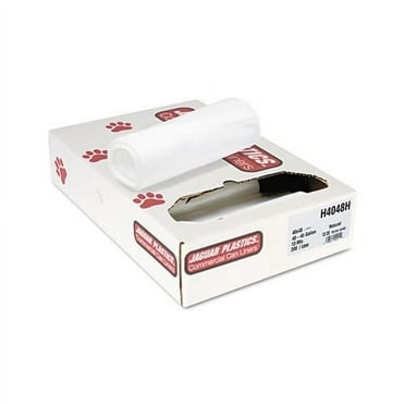 Industrial Strength Commercial Can Liners Flat Pack 45 gal, 13 microns, 40" x 48", Natural, 200/Carton