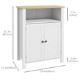 thumbnail image 3 of kleankin Bathroom Floor Storage Cabinet with Double Doors Adjustable Shelf, 3 of 10