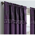 thumbnail image 4 of Chezmoi Collection Royal 4-Piece Jacquard Floral Window Curtain Set, Purple/Dark Purple, 4 of 8