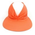 thumbnail image 2 of KALE Sun Visor Elastic UV Shield Topless Solid Color Orange, 2 of 2