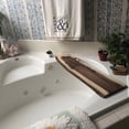 thumbnail image 4 of Stumps Custom Wood Natural Live Edge Walnut Bathtub Tray - Rustic Wood Bath Caddy for Reading, Relaxing and Luxury Soak 49 Inches Length x 6-9 Inches Width Phone Slot, 4 of 5