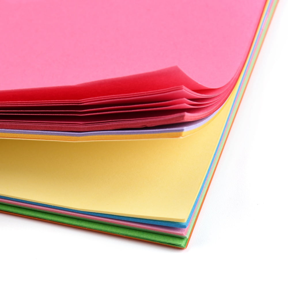 100 Sheets Origami Paper Handmade Folding Paper for School DIY and Arts & Crafts Mixed Color 200x200x9.5mm 10 colors 100 sheets/Bag