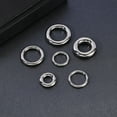 thumbnail image 3 of QQTDFG 2G-12G Titanium Hinged Large Septum Ring Clicker Ear Gauge Hoop Earring Jewelry-Silver-2*16mm, 3 of 6