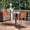 Tangerine, variant on Shasta 26" Outdoor Metal and Black Rope Stackable Counter Stool - Set of 2