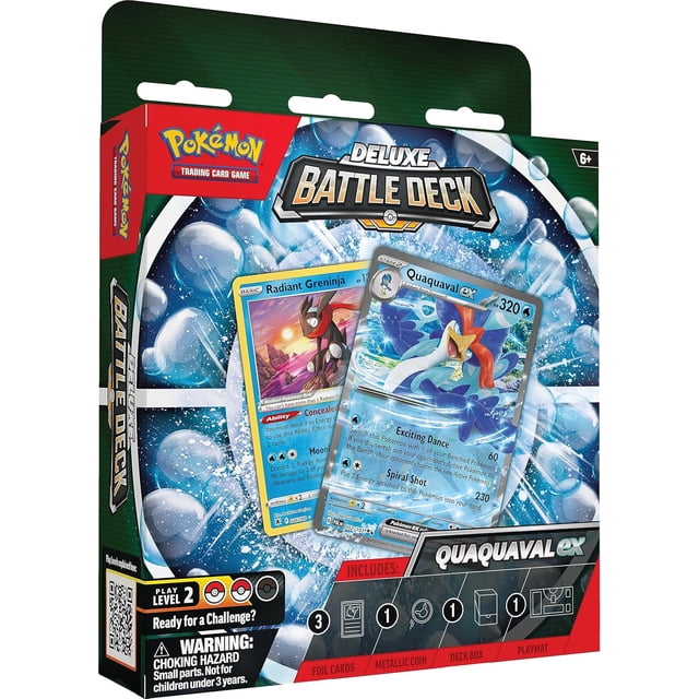 Pokemon TCG: Quaquaval ex Deluxe Battle Deck (Ready-to-Play 60-Card Deck & Accessories)