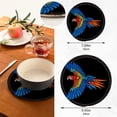 thumbnail image 3 of SKYSONIC Macaw Bird Colorful Pot Holders Trivets, 2 Pcs Heat Resistant Trivets,Vintage Theme Retro Cotton Thread Weave Mats for Hot Pads Pans Pot Bowl Teapot for Kitchen Decor, 3 of 7