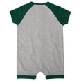 thumbnail image 3 of Infant  Heather Gray Oakland Athletics Extra Base Hit Raglan Full-Snap Romper, 3 of 3