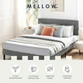 thumbnail image 4 of Mellow Olena Upholstered Platform Bed Frame with Diamond Channel Tufted Headboard, Queen, 4 of 12