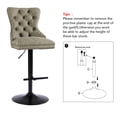 thumbnail image 2 of MIKIBAMA Modern Bar Stools PU Swivel Barstools Adjusatble Seat Height from 26-33 Inch, Set of 2, 2 of 6