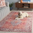 thumbnail image 3 of SAFAVIEH Vintage Serapi Tessan Medallion Machine Washable Area Rug, Red/Blue, 9' x 12', 3 of 12