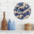 thumbnail image 3 of Yayeee 10" Wall Clock Battery Operated Quartz Round Silent Non-Ticking Home Decor,Blue Wave Pattern, 3 of 6