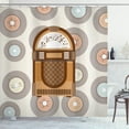 thumbnail image 1 of Ambesonne Vintage Shower Curtain, Long Players Pickup, 69"Wx70"L, Pale Coffee Brown, 1 of 3