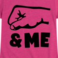 thumbnail image 3 of Instant Message - Daddy And Me Fist Bump - Toddler & Youth Girls Short Sleeve Graphic T-Shirt, 3 of 6