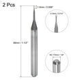 thumbnail image 2 of Uxcell 1/8" Shank 0.3mm x 1.5mm Diamond Film Coated Carbide End Mill CNC Router Bits 2 Pack, 2 of 6