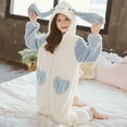 thumbnail image 2 of Pijama de una pieza para niñas de Sanrioed Anime Cinnamoroll, mono cálido para niños, pijama de felpa gruesa, ropa de casa de invierno, 2 of 5