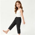 thumbnail image 5 of Kids' Cotton Gauze Pants, Highly breathable fabric, anti-mosquito performance, elastic waist for toddlers' casual wear, 0-8 Years Black 5-6 Years, 5 of 7