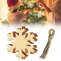 SMKE 10 Pcs Unfinished Paintable Blank Wooden Christmas Festival Decoration Ornaments,Xmas Tree Hanging Wood Slices Diy Art Crafts,Predrilled Wood Circles For Holiday Crafts Centerpieces A