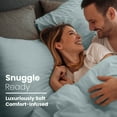 thumbnail image 6 of Soft Lightweight 400TC 100% Cotton Sateen Bed Sheet Set – 4-Piece King – Aqua, 6 of 8