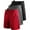 56# 3Pack:Black+Gray+Red, variant on NELEUS Mens 7" Workout Running Shorts Athletic Shorts Lightweight with Pockets,Black+Gray+White,US Size 3XL