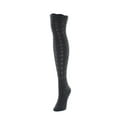 thumbnail image 3 of MeMoi Chevron Stripe Chunky Knit Over-The-Knee Warm Socks - Womens - Female, One Size, Olive, 3 of 4