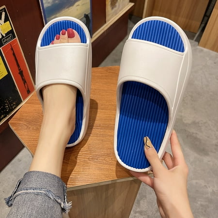 

Slip-on Slippers Women‘s Summer Wear Thick Bottom Wedge Lovers Muffin EVA Beach Two-color Sneakers One-word Sandals