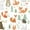 Cartoon Fox Pattern, variant on FORMRS Pencil Case with 3 Compartments Zipper Pouch, Elementary School Level and up, Cartoon Fox Pattern