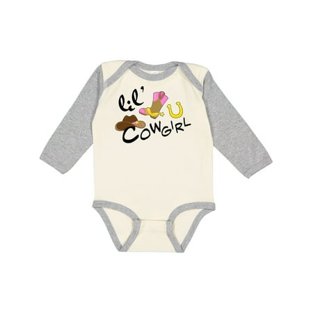 

Inktastic Lil Cowgirl Gift Baby Girl Long Sleeve Bodysuit