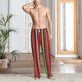 thumbnail image 2 of Logiee Mexican Serape Blanket Stripes Print Pajama Pants for Men,Men’s Pajama Bottoms,Mens PJ Pants with Pockets & Button Fly-Medium, 2 of 6