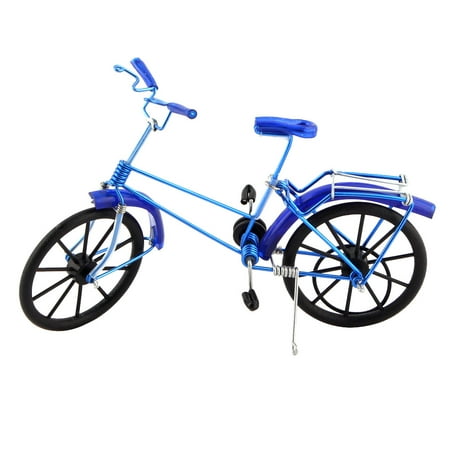 - Handmade Craft Table Collection Figurine Toy Bicycle Model Decor Royal Blue