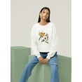 thumbnail image 2 of Garden Flowers Delight Sweatshirt Women -Sydenham Edwards Designs, Female x-Large, 2 of 4