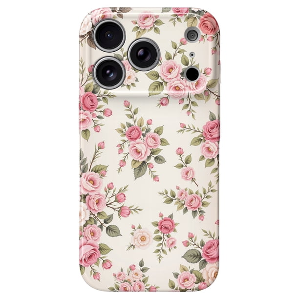 SKLYDDI Funda para iPhone 12 Mini Diseño Floral Rosa Elegante