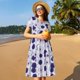 thumbnail image 4 of Disketp Daisies Flowers para Vestido de Manga Corta para Mujeres, Vestidos de Verano para Mujeres, Casual y Holgado para la Playa, 4 of 6