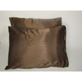 thumbnail image 2 of JUPA Place Luxurious Satin Silk Pillowcase Pair - Soft & Breathable 20 x 26 Inch Pillow Cover for Standard Size Pillows - Brown Silky Smooth Pillowcases for Hair & Skin (2-Pack), 2 of 4