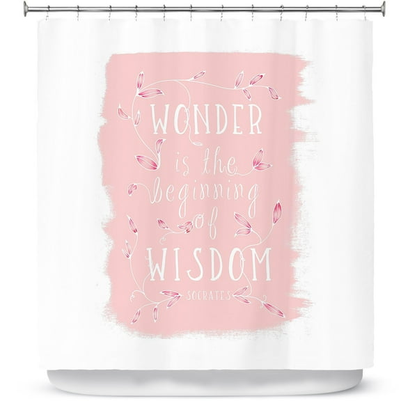 Shower Curtains 70" x 73" from DiaNoche Designs by Zara Martina - Wonder is Wisdom Rose