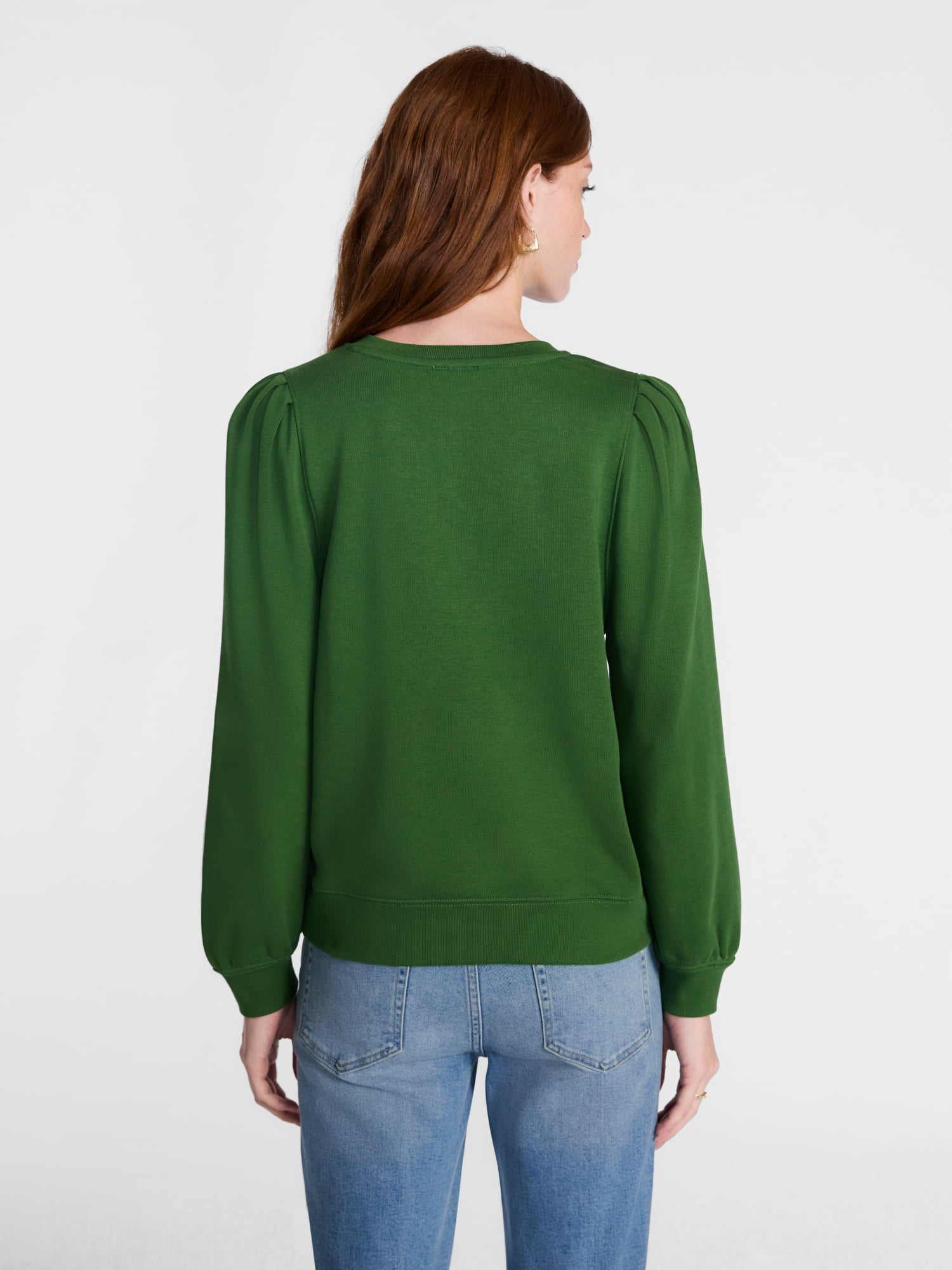 Scenario Women's Henley Sweatshirt with Long Sleeves, Sizes XS-XXXL