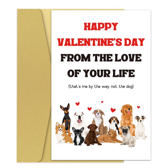 Tarjeta de San Valentín Zoytonky Funny Dog para él y ella