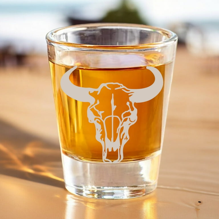 2oz Bull Skull Shot glass 2oz Bull Skull Shot glass